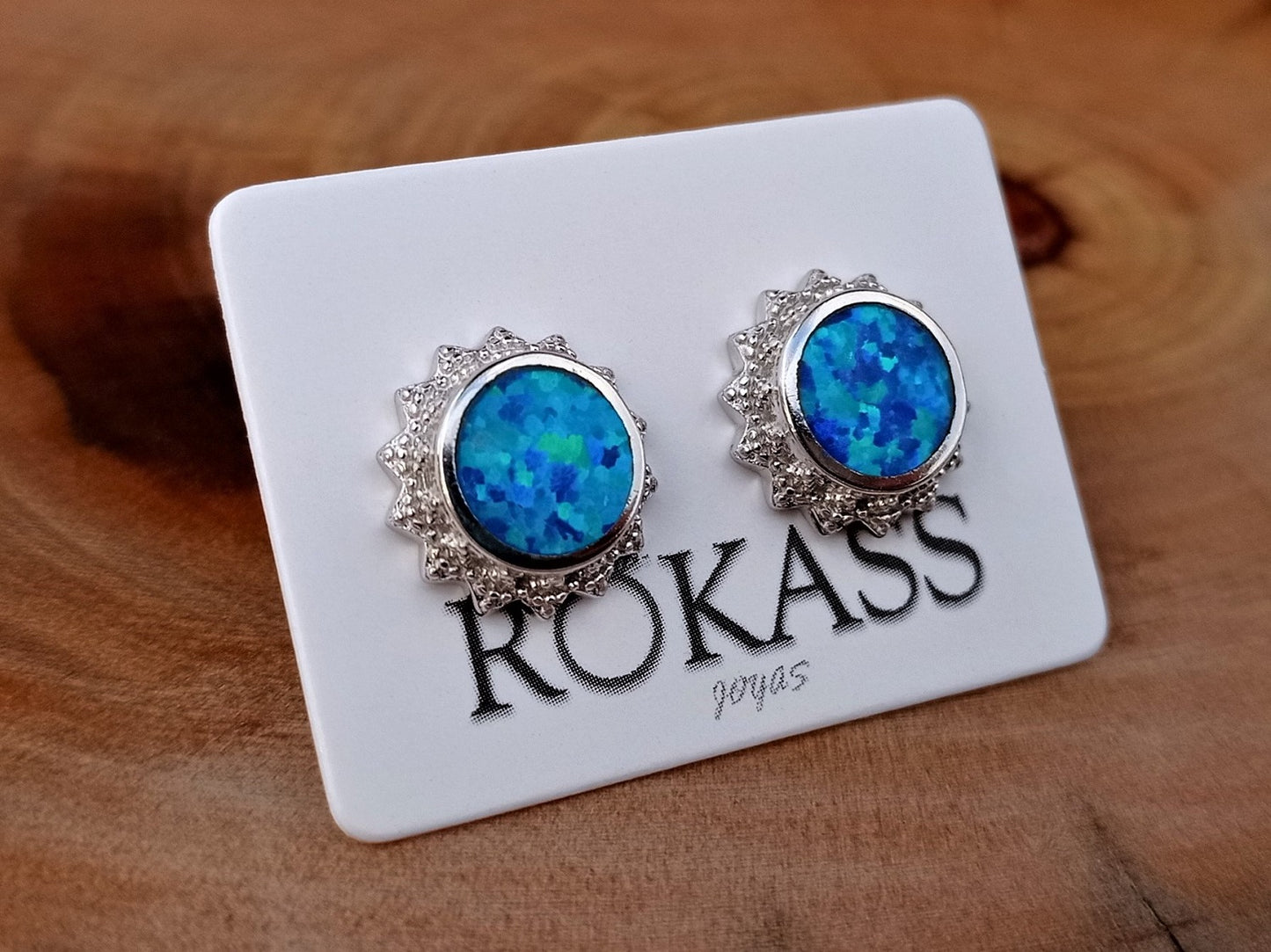 AROS RADIANTE DE ÓPALO AZUL