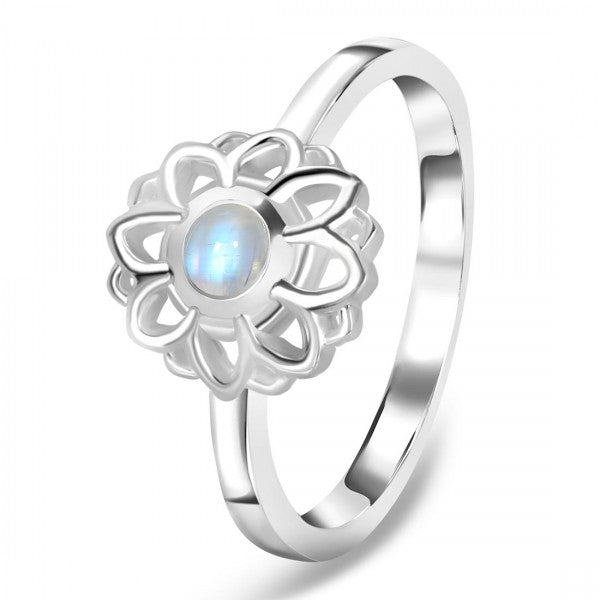 ANILLO FLOR DE LOTO (PIEDRA LUNA)