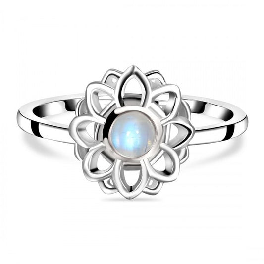 ANILLO FLOR DE LOTO (PIEDRA LUNA)