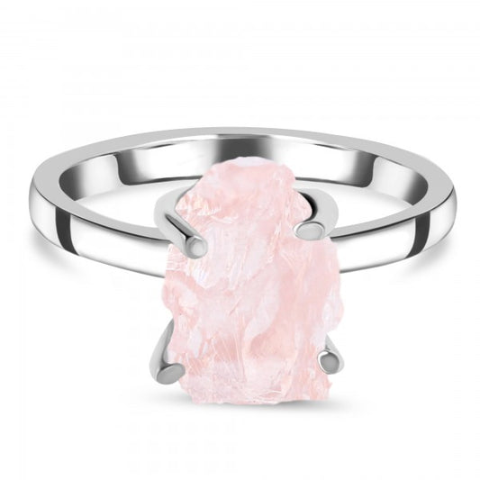 ANILLO HALO CUARZO ROSA