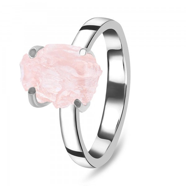 ANILLO HALO CUARZO ROSA