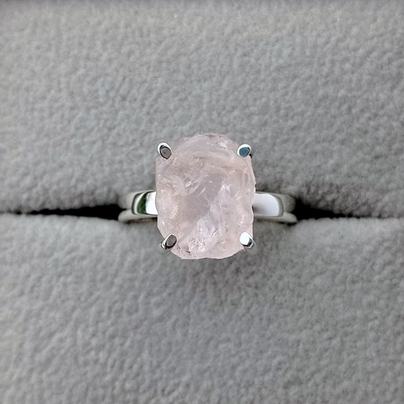 ANILLO HALO CUARZO ROSA