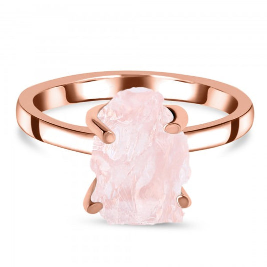 ANILLO HALO CUARZO ROSA GOLD