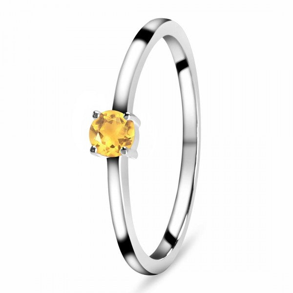 ANILLO SOLITARIO DE CITRINO