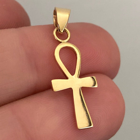 COLGANTE CRUZ EGIPCIA ORO 18 k