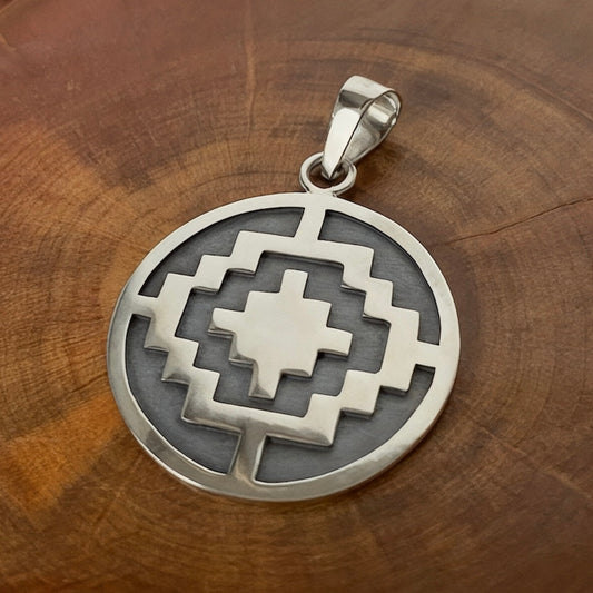 COLGANTE GRECA MAPUCHE (CRUZ ANDINA)