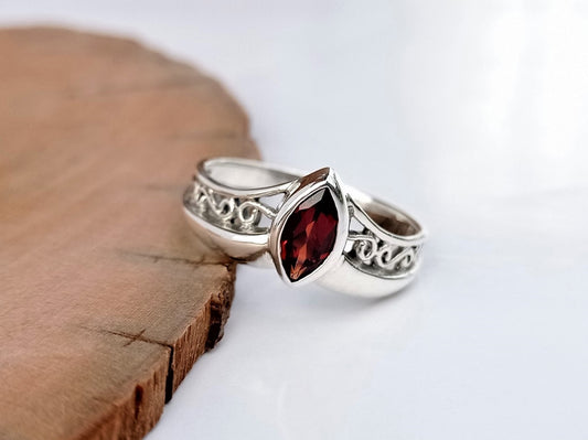 ANILLO MILLENNIUM (GRANATE)